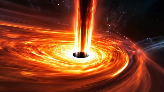 Fiery Black Hole in Space