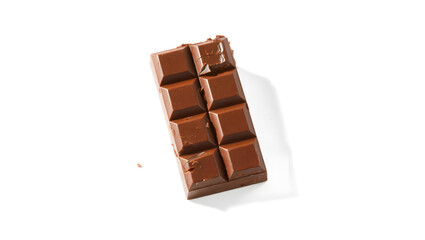 Obraz premium a partially eaten bar of delicious chocolate with a bite taken out of it, capturing its texture and richness