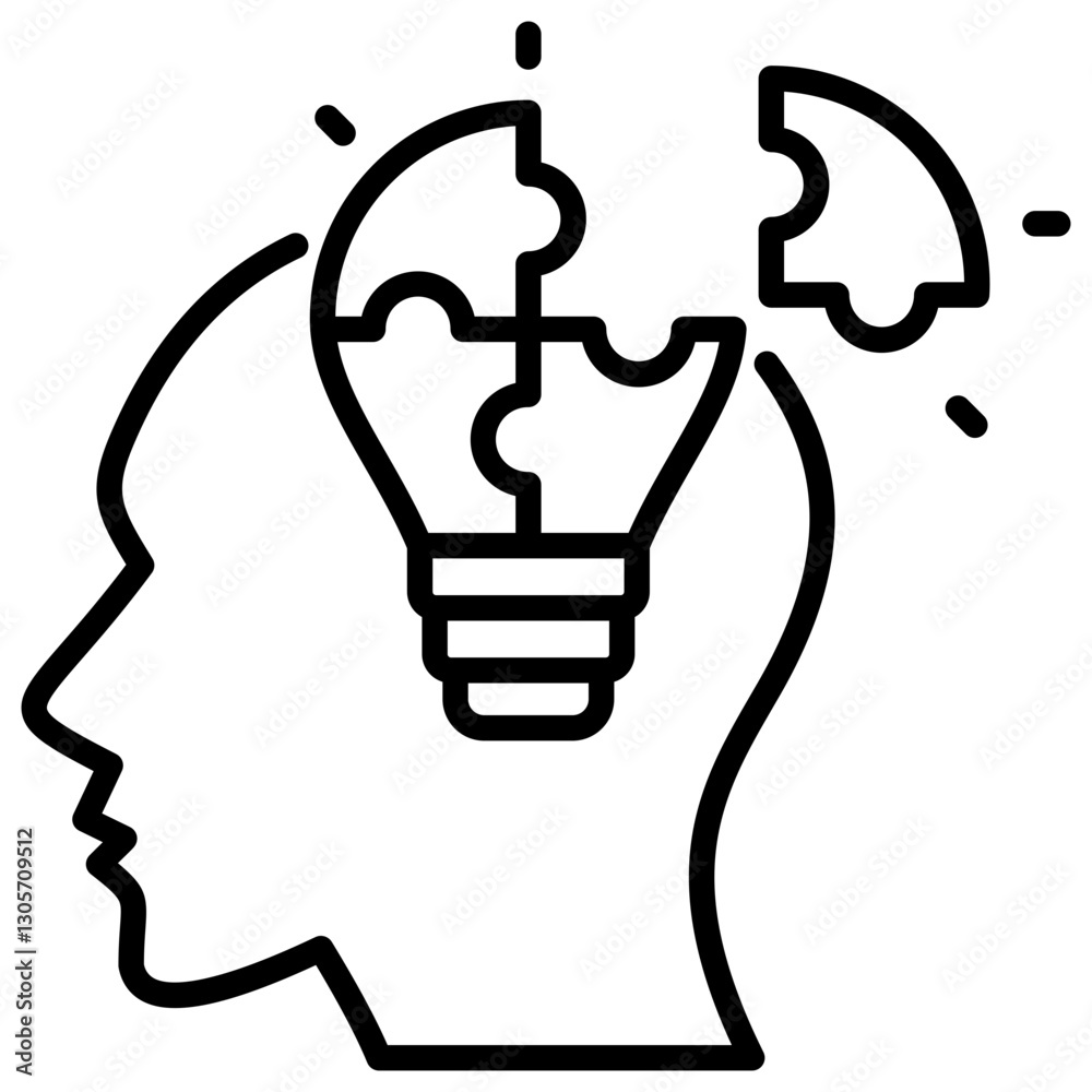 Poster Problem Solving Line Icon