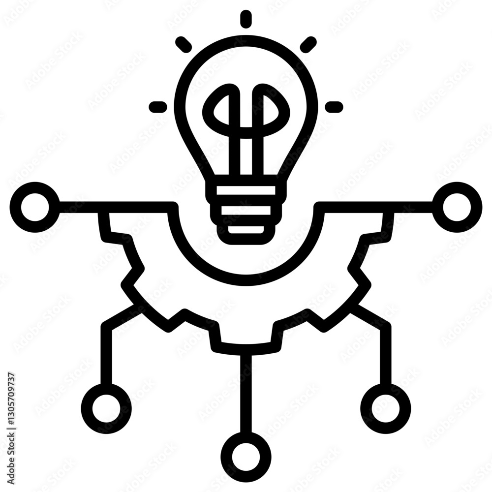 Poster idea line icon