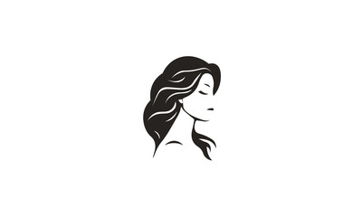 Minimalistic woman logo design