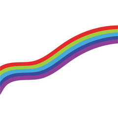 Different shaped colorful rainbow
