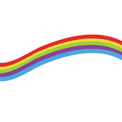 Different shaped colorful rainbow

