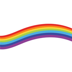 Different shaped colorful rainbow
