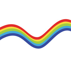 Different shaped colorful rainbow
