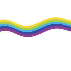 Different shaped colorful rainbow
