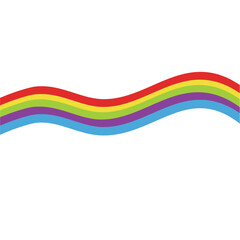 Different shaped colorful rainbow
