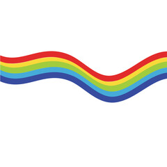 Different shaped colorful rainbow
