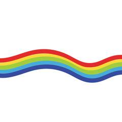 Different shaped colorful rainbow

