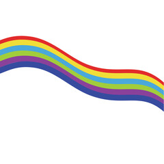Different shaped colorful rainbow
