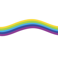 Different shaped colorful rainbow
