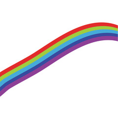 Different shaped colorful rainbow
