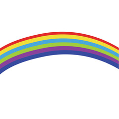 Different shaped colorful rainbow
