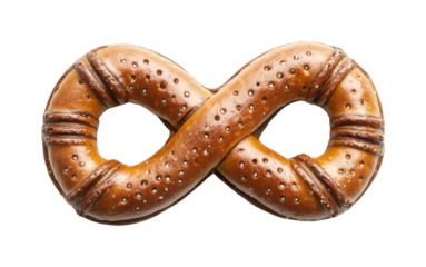 Celebrating infinite flavor with a pretzel twist bakery food creative concept for seo impact isolated on transparent background
