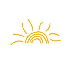 Hand drawn sun icon
