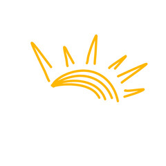Hand drawn sun icon
