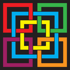 Fototapeta premium abstract vector background with squares