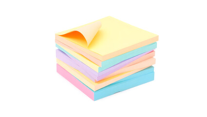 a stack of colorful sticky notes with one corner peeled back, implying notes being taken or ideas being jotted down