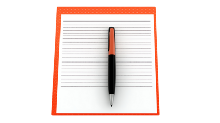 3D loan agreement document with signature pen 