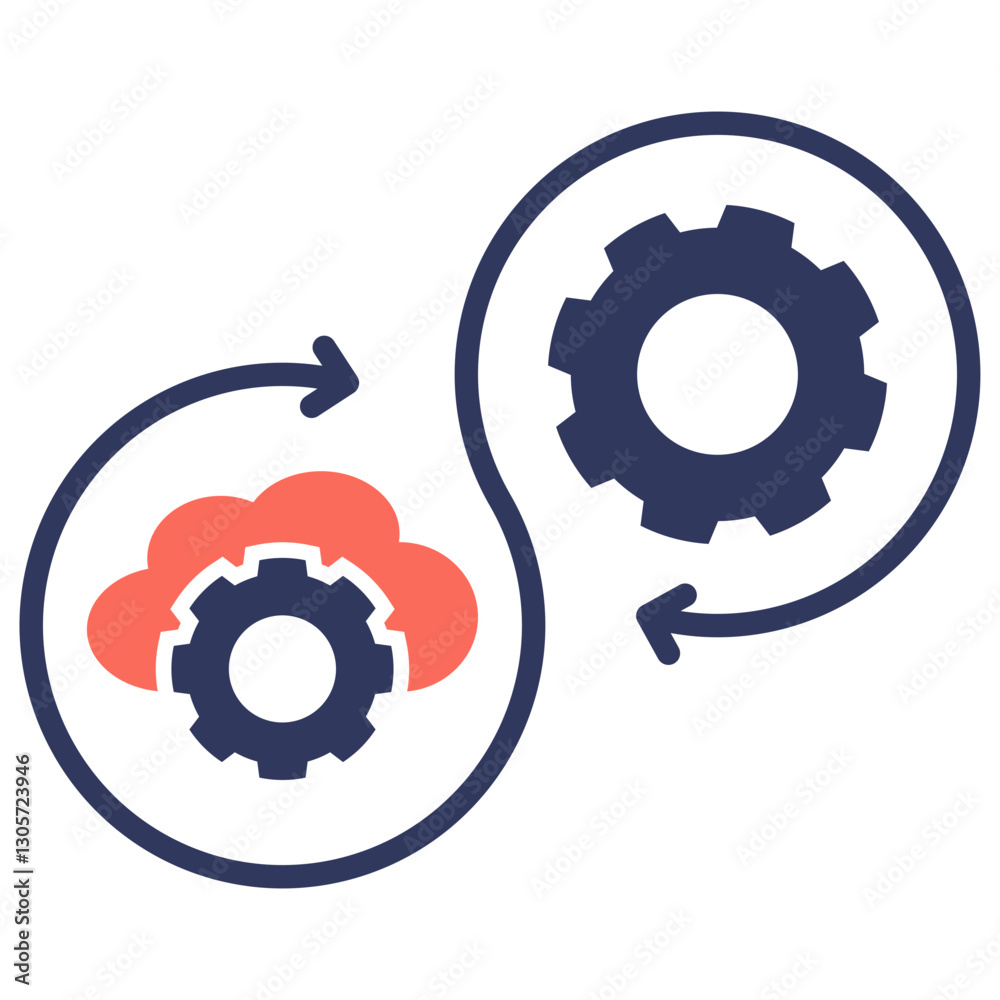 Poster devops mixed icon