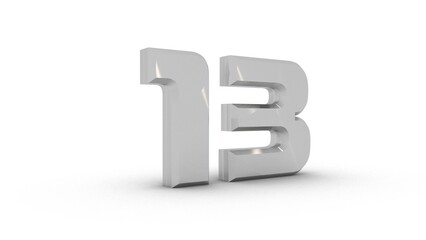 Fototapeta premium 3D silver number 