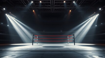 Stadium lights against dark night sky background. Soccer match lights.
