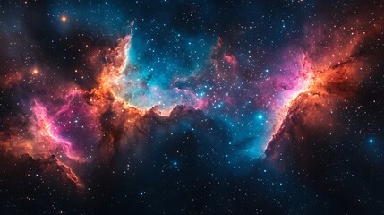 Fototapeta premium An awe-inspiring photograph that immerses spectators in vastness of universe, encapsulating boundless galaxies and mesmerizing splendor of cosmos