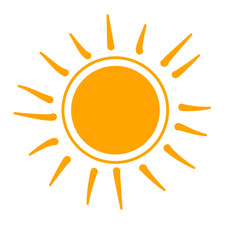 Doodle sun sketch illustration
