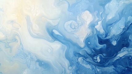 Cool sky blue and soft white gradient, light and airy with fluid patterns