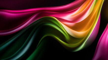 Naklejka premium Abstract colorful flowing fabric waves.