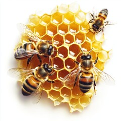 Honey bee hive with patterns.