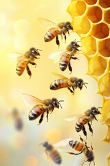 Honey bee hive with patterns.