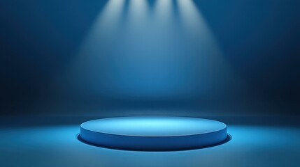 A sleek, clear glass podium sits on a soft, light backdrop, perfect for highlighting your product or presentation.