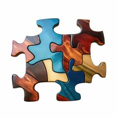 Obraz premium Discover the beauty of a jigsaw puzzle piece silhouette, designed with interlocking tabs and a clean white backdrop.