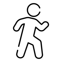 Jogging black line icon