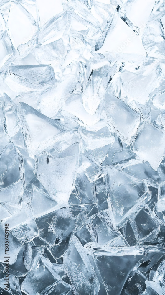 Leinwandbilder close-up of crushed ice creating a cool and textured backdrop, ideal for summer or beverage-related 