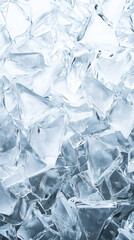 Obraz premium Close-up of crushed ice creating a cool and textured backdrop, ideal for summer or beverage-related themes
