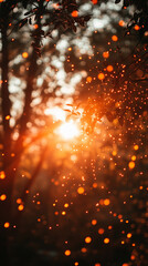 Obraz premium A mesmerizing holographic solar flare ignites a cosmic fireworks display, symbolizing energy, transformation, and the beauty of the universe in a modern, awe-inspiring celestial phenomenon
