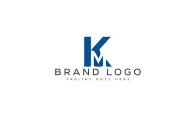 letter KM logo design vector template design for brand.