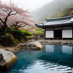 Fototapeta premium peaceful hot spring