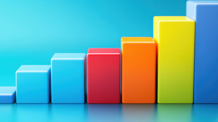 Colorful blocks represent risk assessment scale, showcasing growth and progress. vibrant colors create engaging visual for analysis