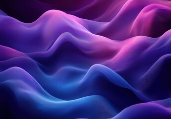 Obraz premium Abstract colorful waves of fabric flowing gently in vibrant hues of purple and blue, creating a dreamy and ethereal background for artistic projects
