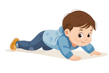 Child Crawling on Floor