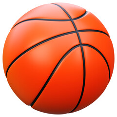 3d render basketball isolated on white background