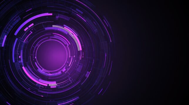 Stunning abstract purple design with circular shapes and dynamic lines, perfect for both digital and print applications.