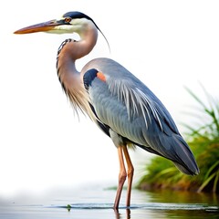 Obraz premium Beautiful Heron Perched on a Branch Stunning Nature Photography