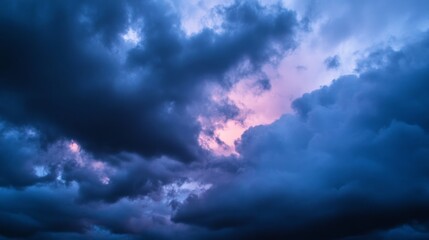 Fototapeta premium Deep maroon and indigo clouds, moody and mysterious with glossy highlights
