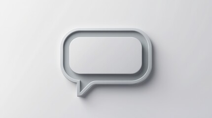 Naklejka premium 3D Speech Bubble Icon with Clean Minimalist Design for Communication Concepts