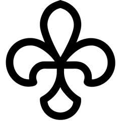 Fleur-de-lis symbol in black design