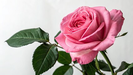 Naklejka premium Aerial Drone Photography: Pink Rose Dark Green Background - Stunning Floral Drone Shot